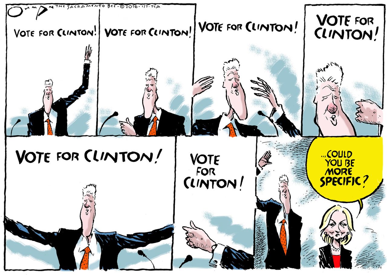 Political cartoon U.S. Bill Vote For Clinton