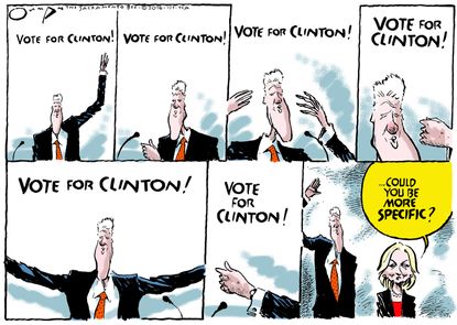 Political cartoon U.S. Bill Vote For Clinton