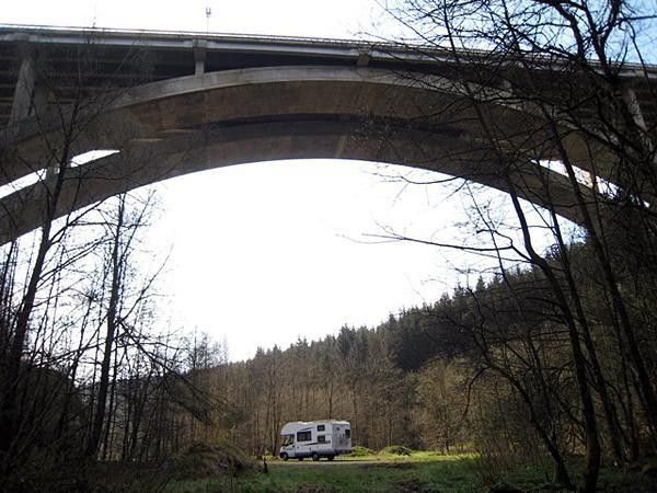 Camping under the bridge