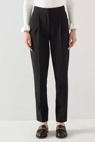 LK Bennett Lilly Black Crepe Tailored Trousers