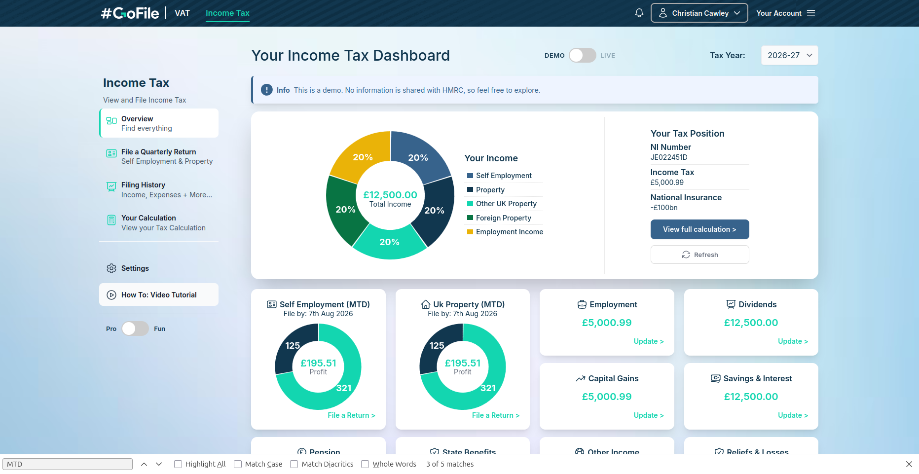 Screenshots from GoFile Free