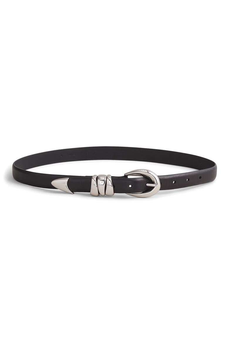 Triple Metal Keeper Leather Belt