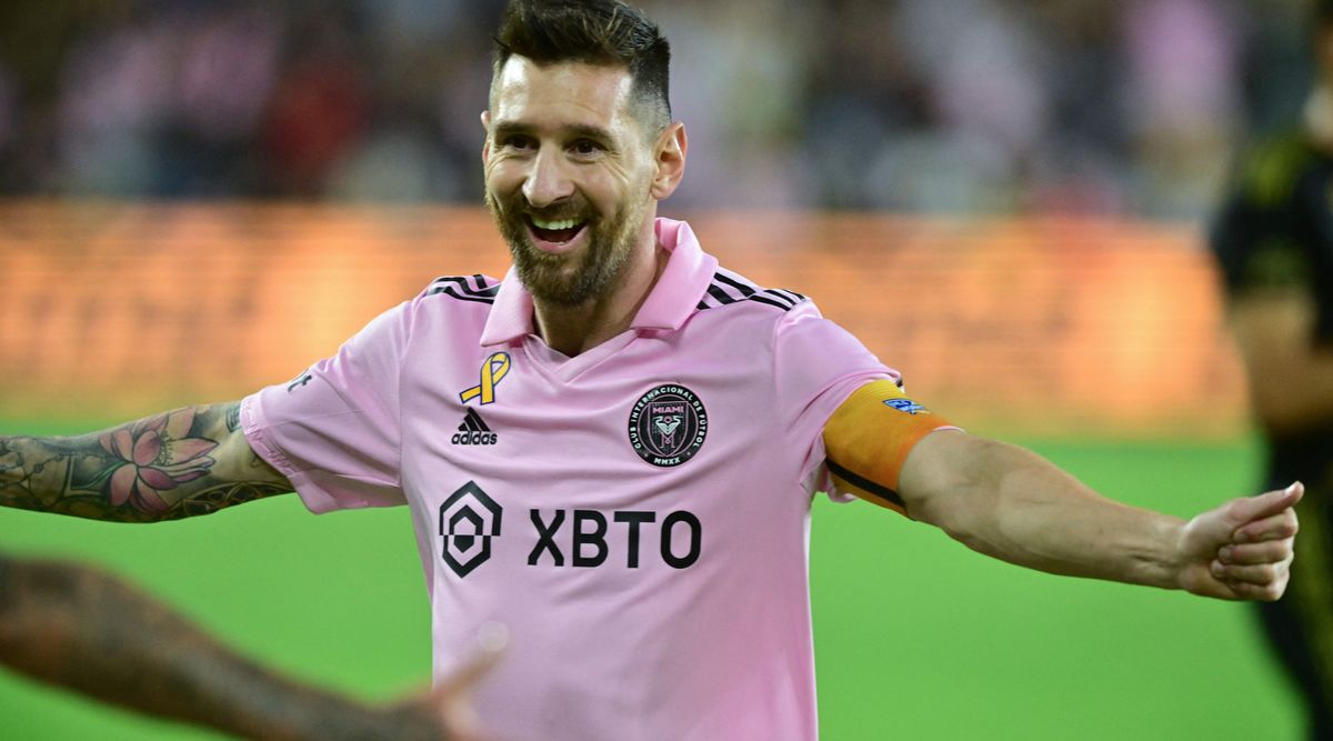 Lionel Messi of Inter Miami celebrates after a goal