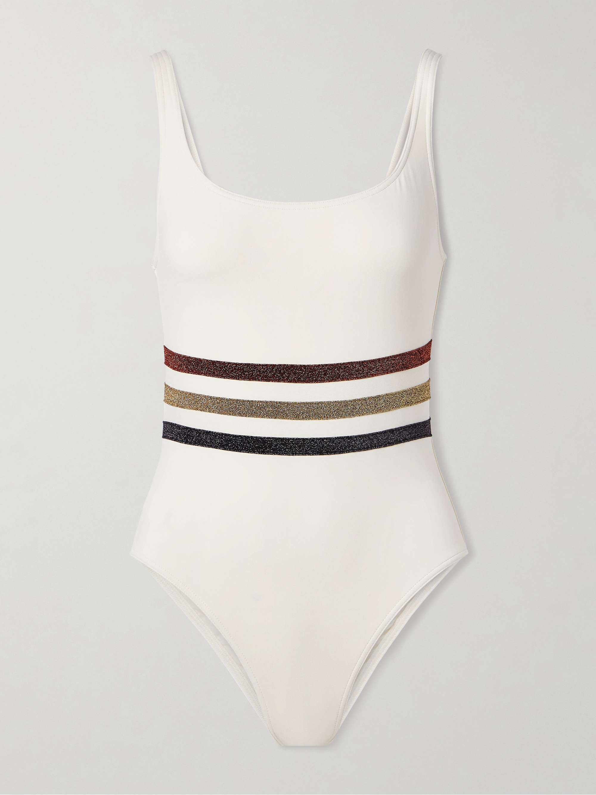 Irisée Radieux Metallic Striped Swimsuit