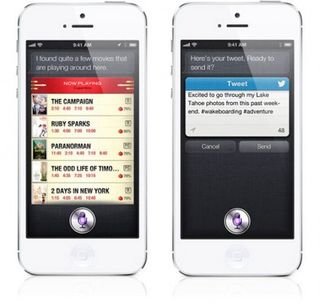 Screenshot of Siri on iPhone 5