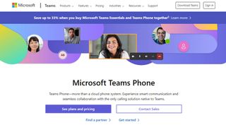 Website screenshot for Microsoft Teams Phone