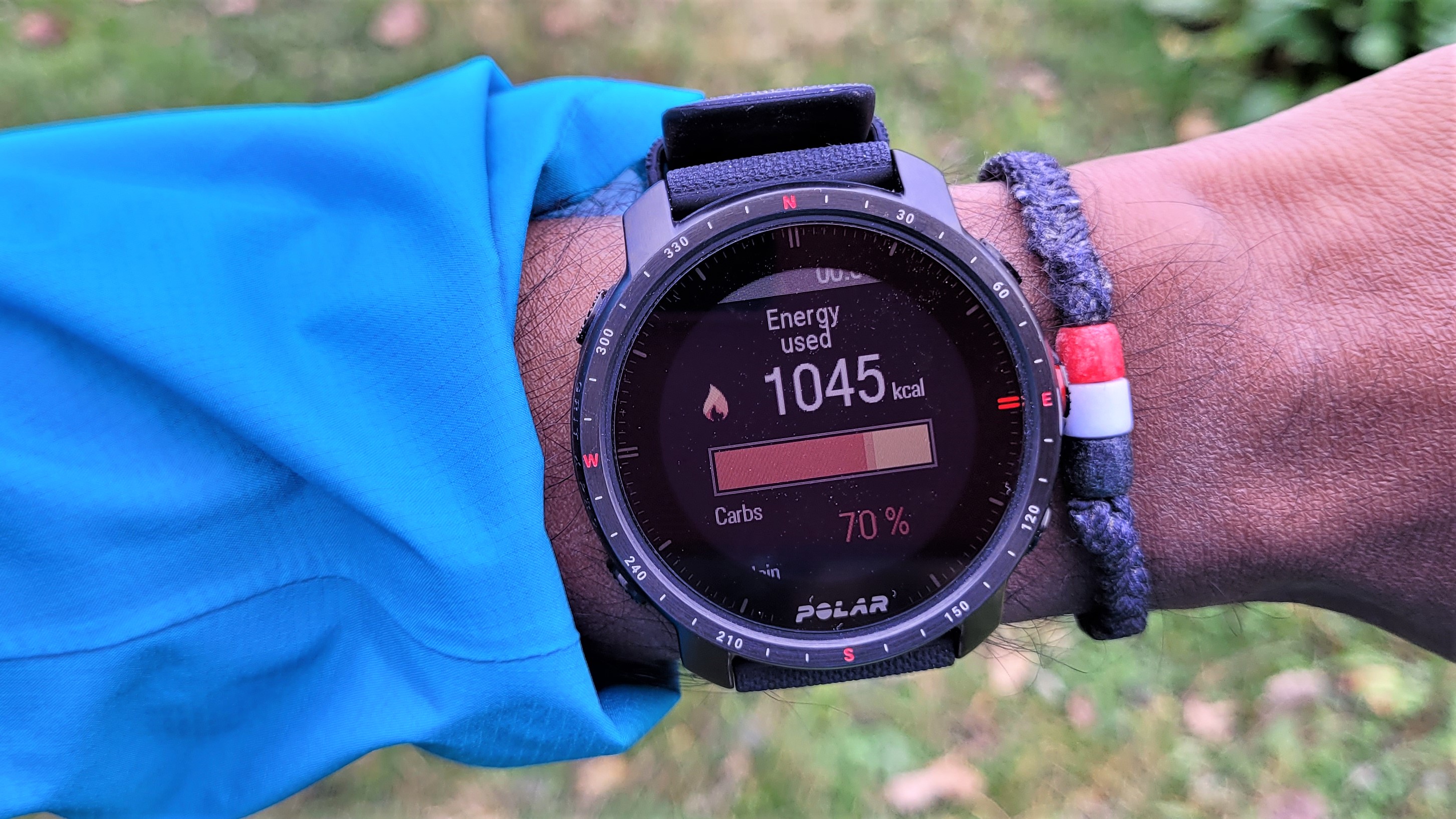 Energy used during a workout, displayed on the Polar Grit X Pro