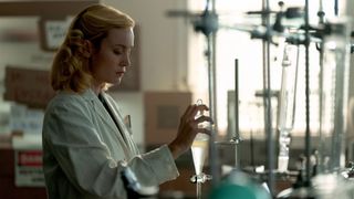 Brie Larson as Elizabeth in Lessons in Chemistry