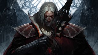 Diablo Immortal Blood Knight concept art showing off new vampire-like class