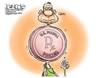 Editorial cartoon U.S. Drug Prices health