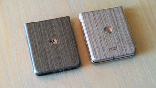 Motorola Razr Ultra 2026 next to the Razr Ultra 2025