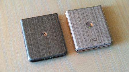 Motorola Razr Ultra 2026 next to the Razr Ultra 2025