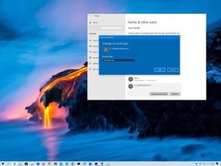 Change account type on Windows 10