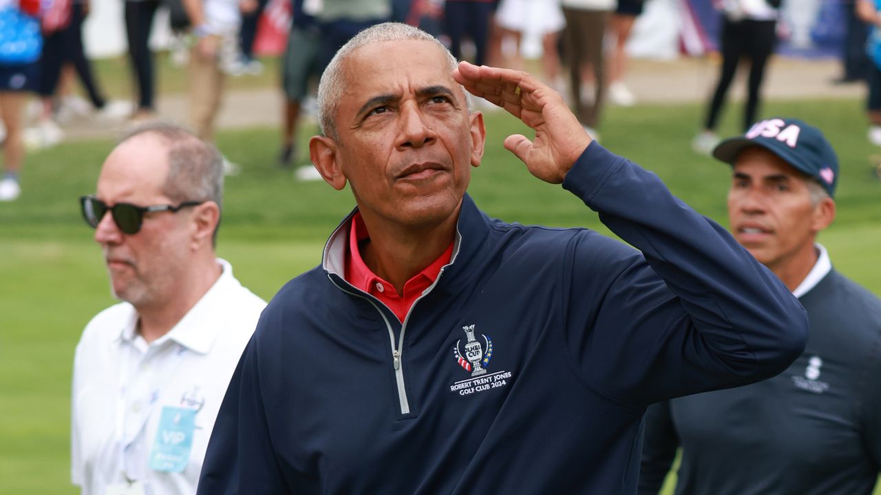 Barack Obama at the Solheim Cup