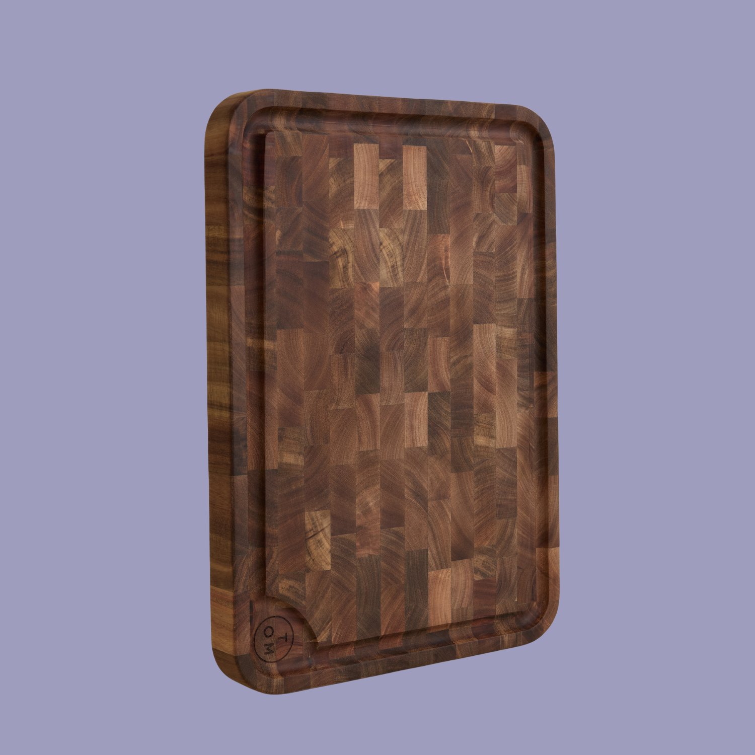 A wooden chopping board