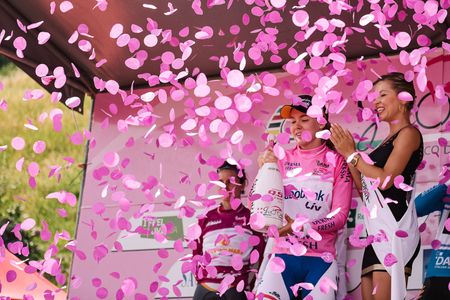 Anna van der Breggen (Rabo-Liv) leads the Giro Rosa