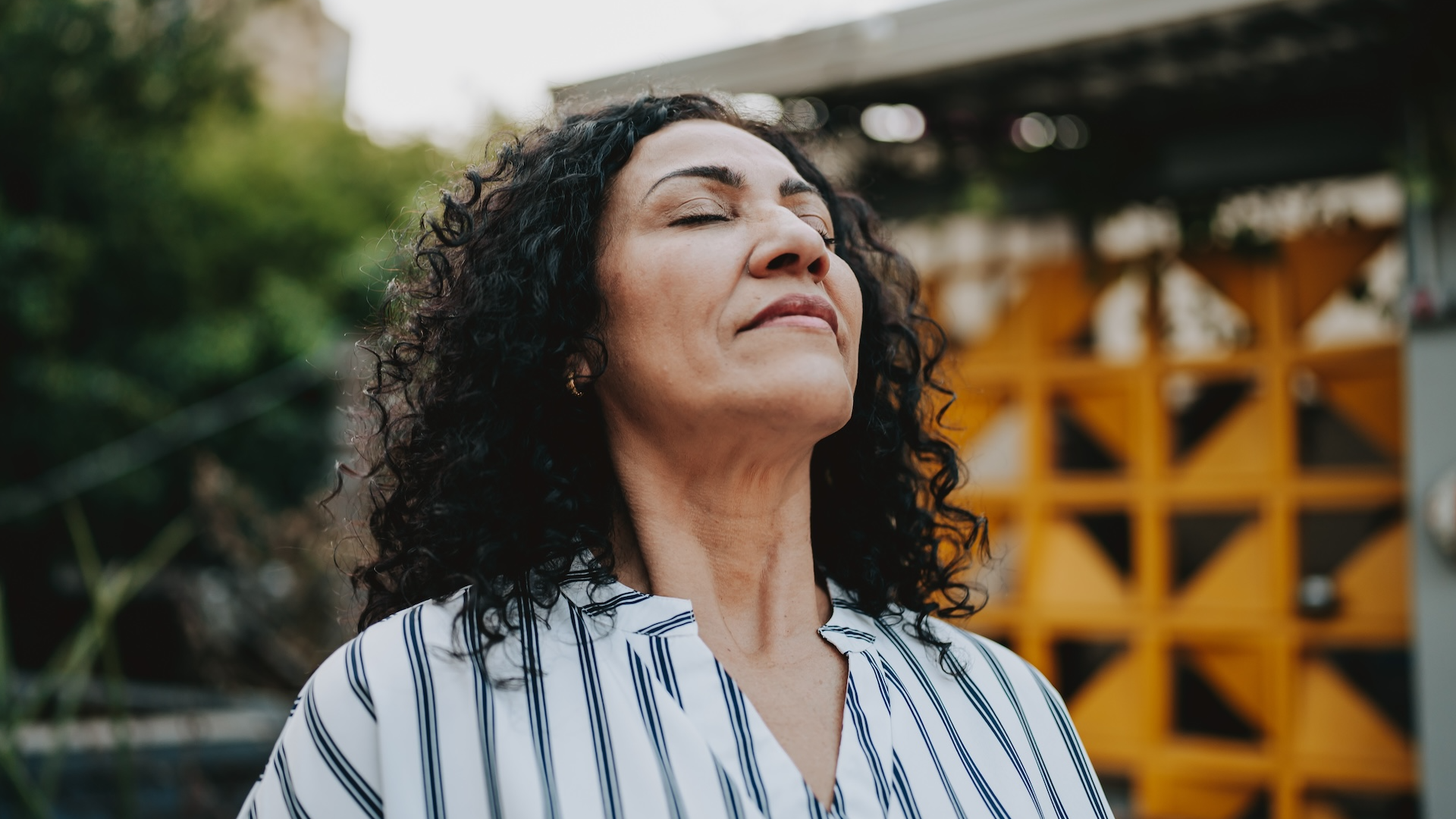 woman meditating