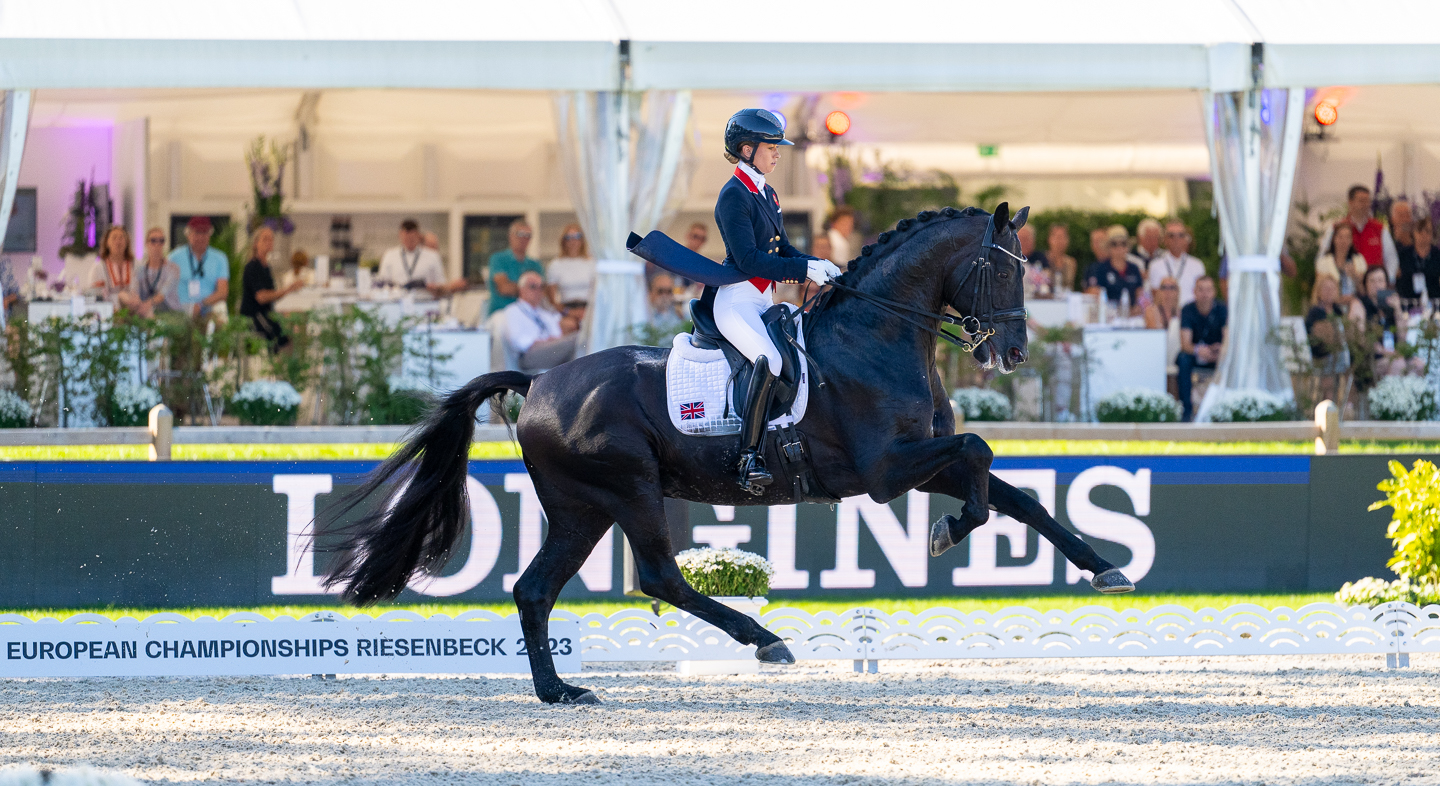 Lottie Fry and Glamourdale at the European Dressage Championships