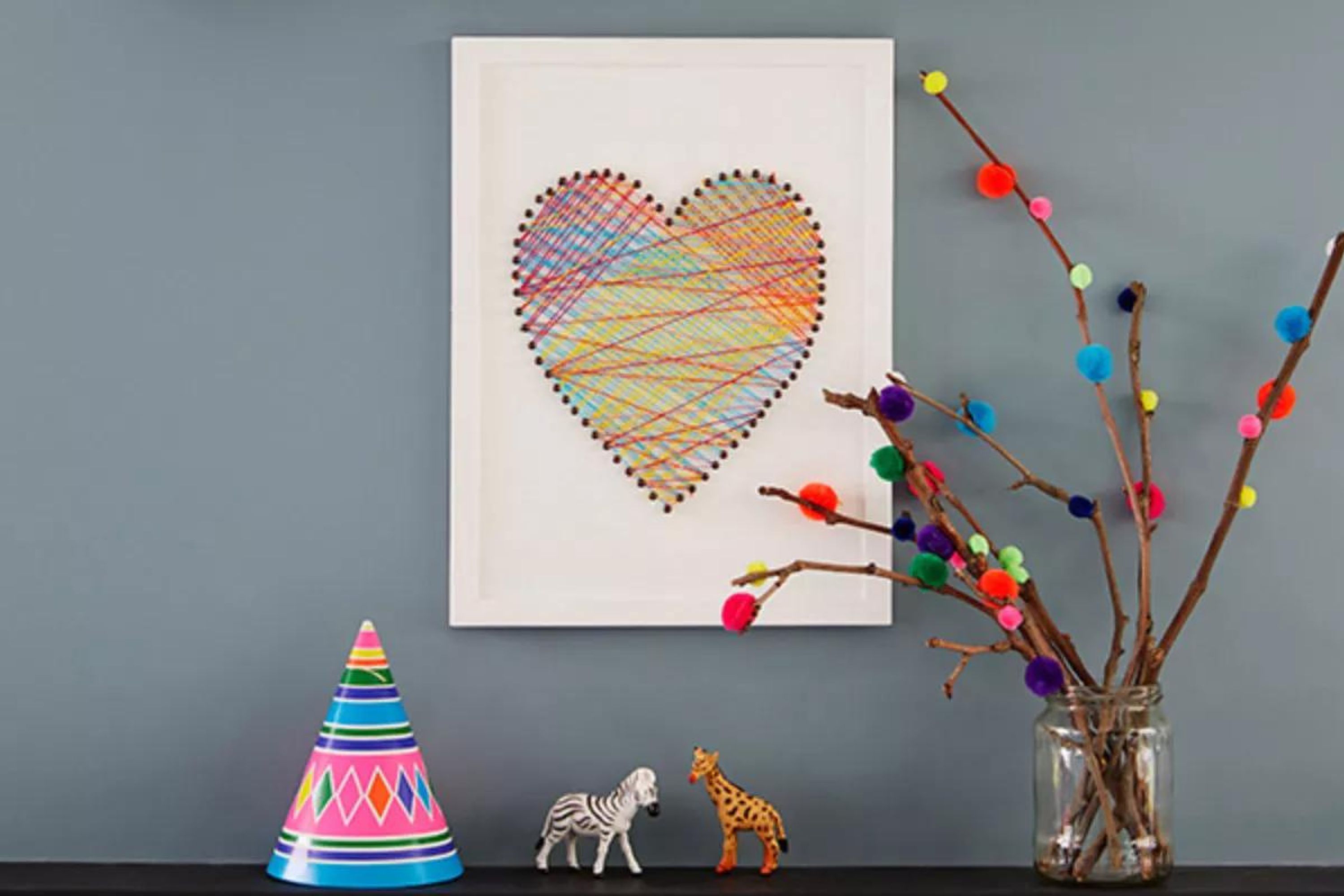 Easy crafts for kids illustrated by String art craft idea
