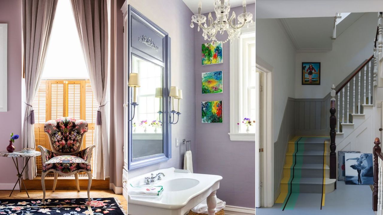 lavender paints used in various interior schemes