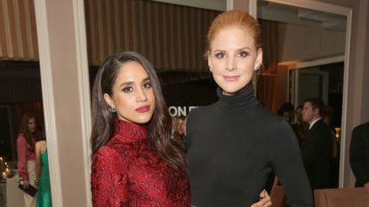 Meghan Markle and Sara Raftery attend ELLE's 6th Annual Women in Television Dinner