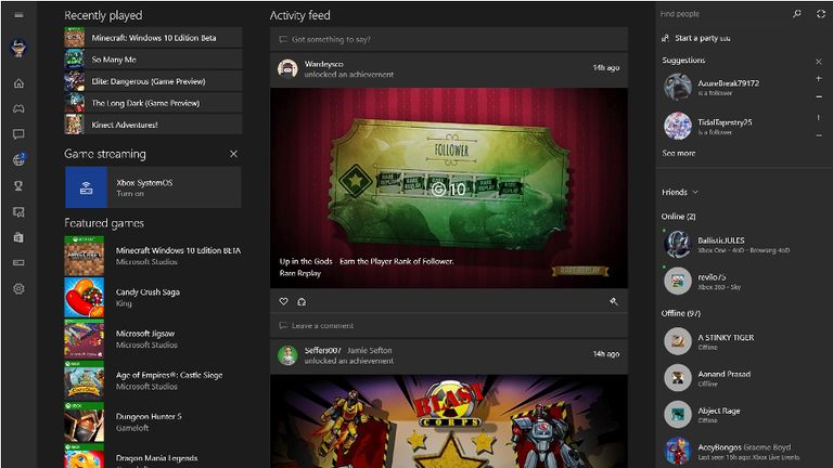 2. Launch the Xbox One app