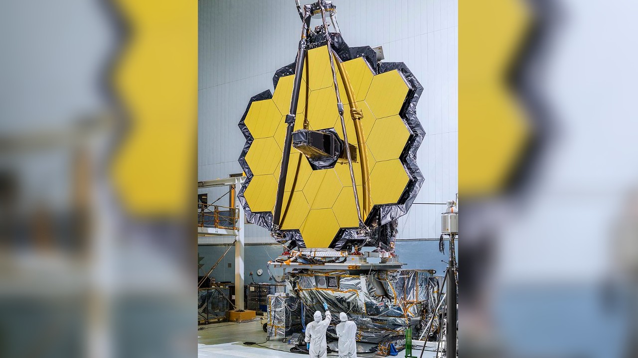 The James Webb Space Telescope's primary mirror.
