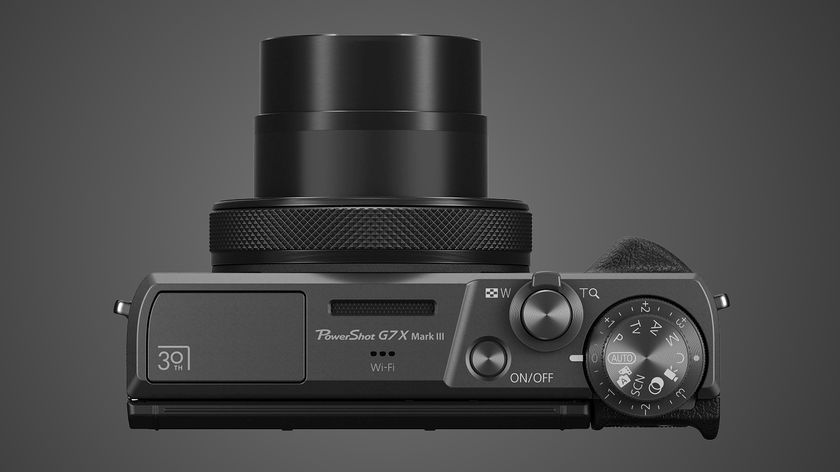 The Canon PowerShot G7 X Mark III special edition in graphite on a dark background