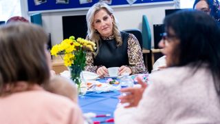 Sophie, Duchess of Edinburgh visits the Feel Good Inside and Out Project at Cranford College on November 18, 2024