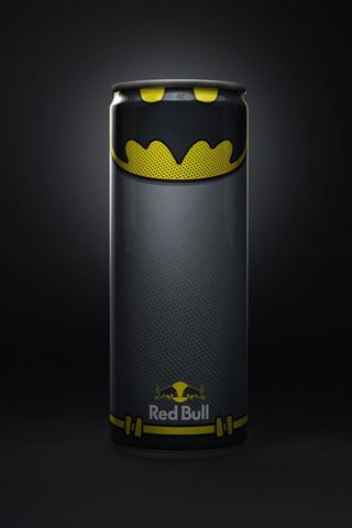 RedBull superhero packaging