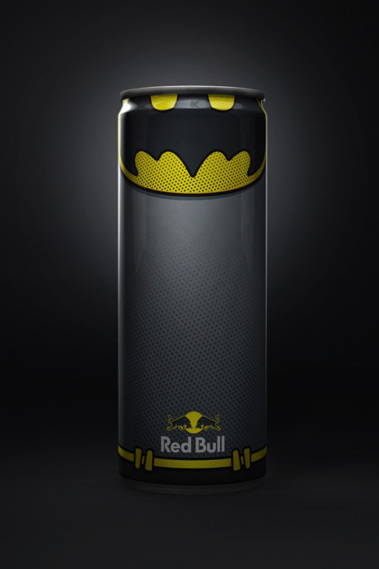 RedBull superhero packaging