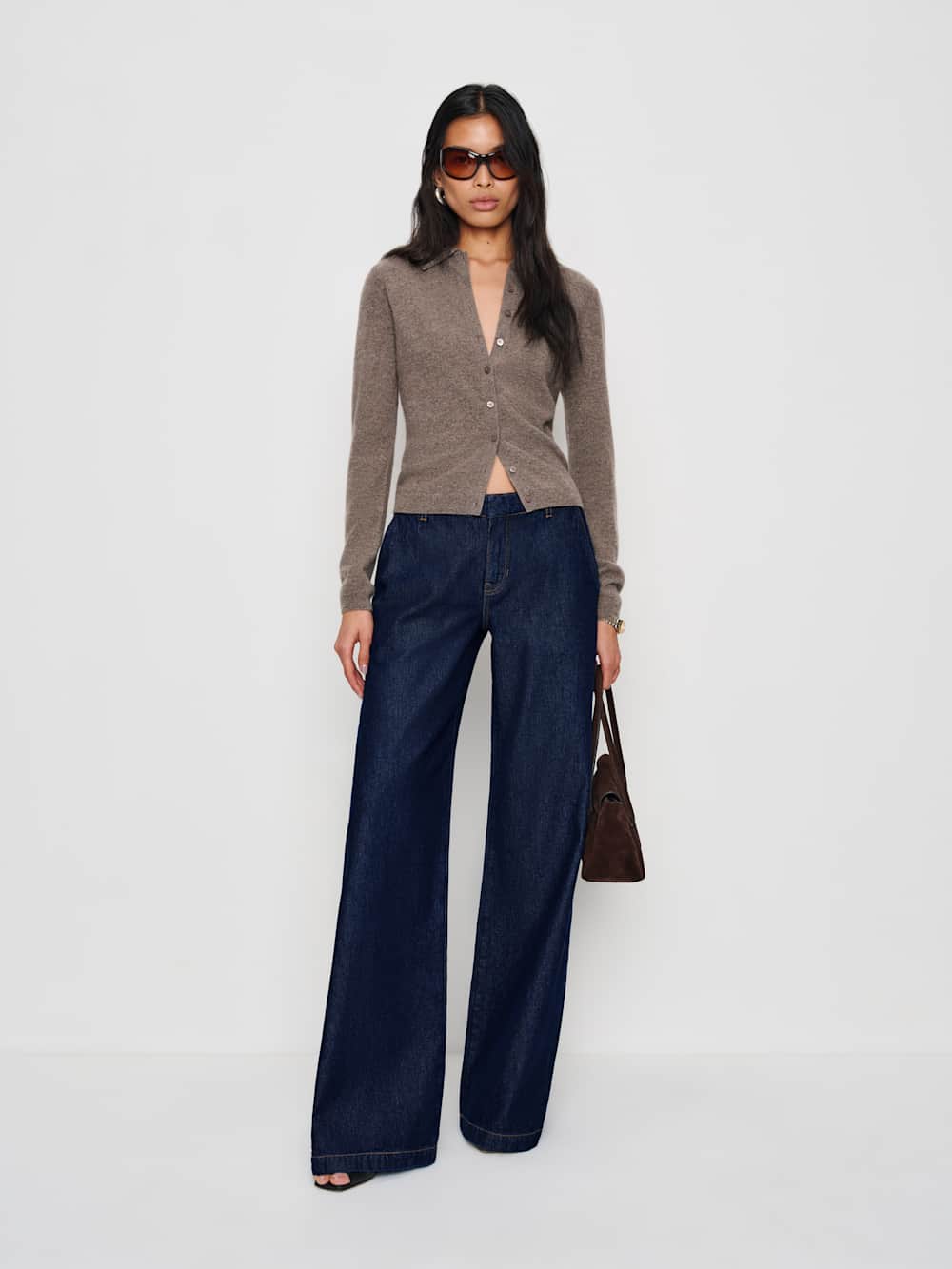 Florentina Cashmere Collared Cardigan