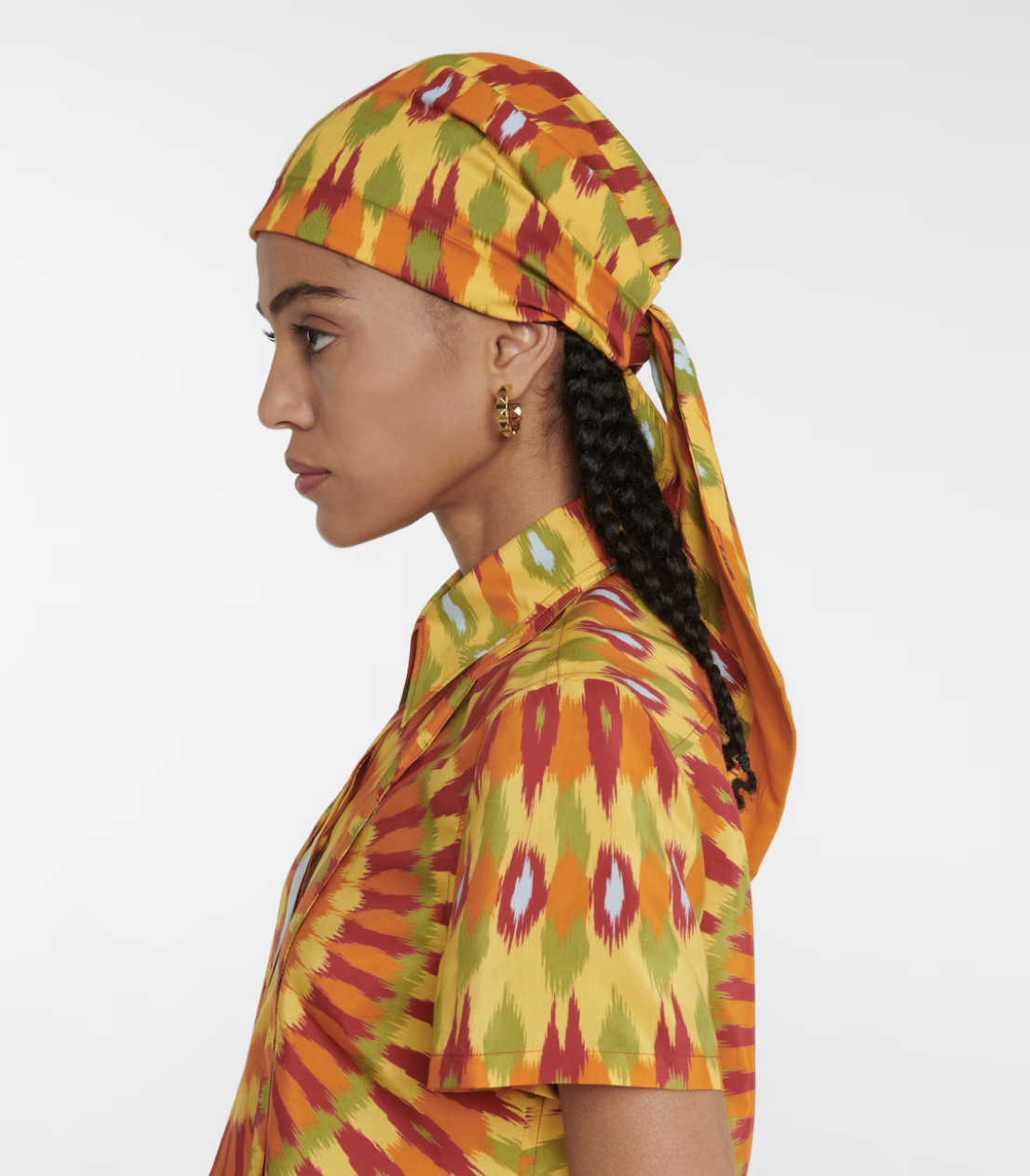 Valentino, Printed Silk And Cotton Headscarf