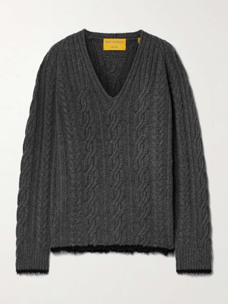 Mia Cable-Knit Wool and Cashmere-Blend Sweater