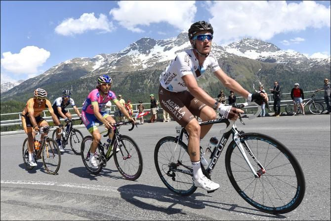 Maxime Bouet (Ag2r-La Mondiale) heads the early four-man break