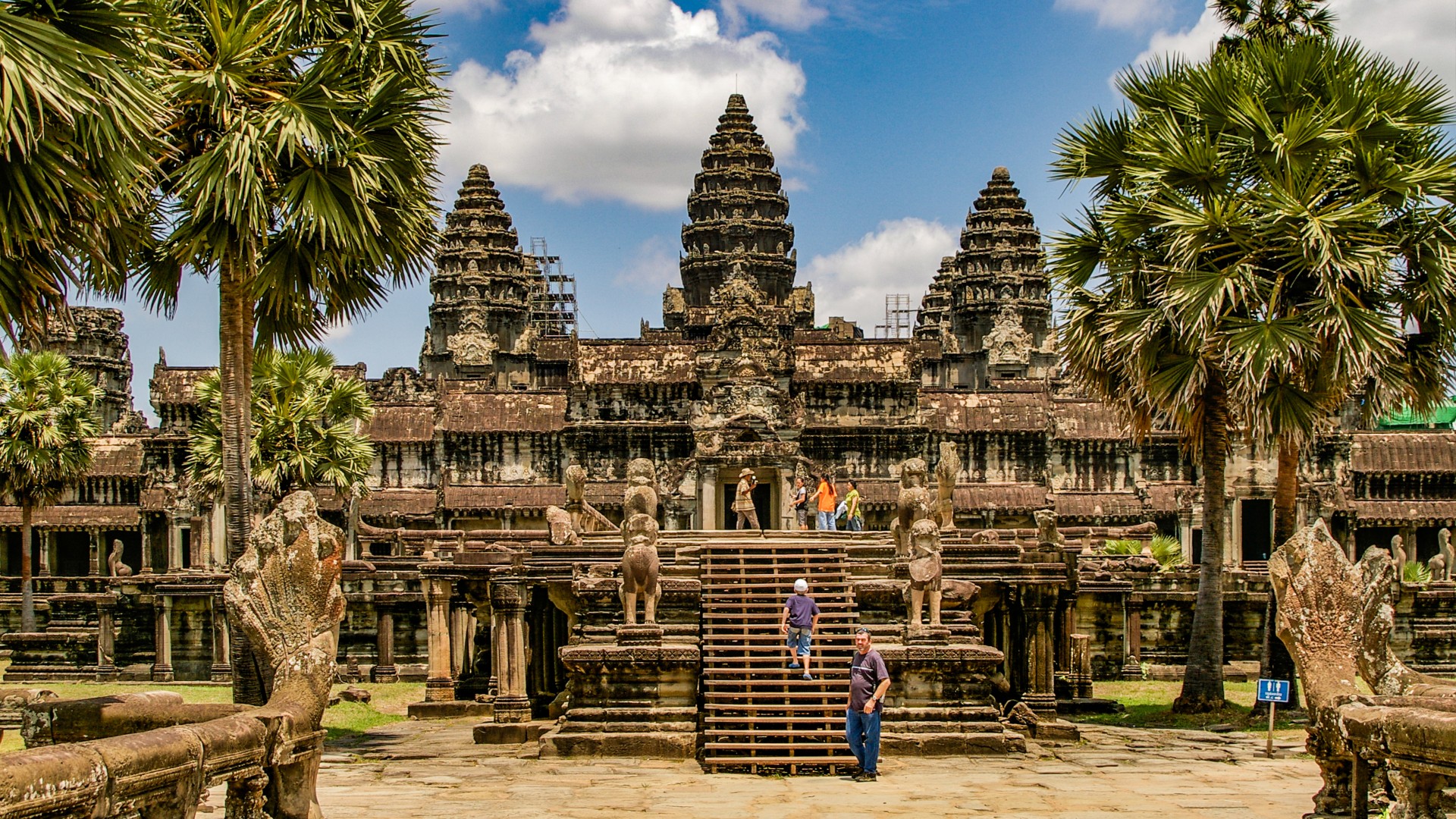 Angkor Wat in Cambodia is the largest religious monument in the world and a World heritage listed complex.