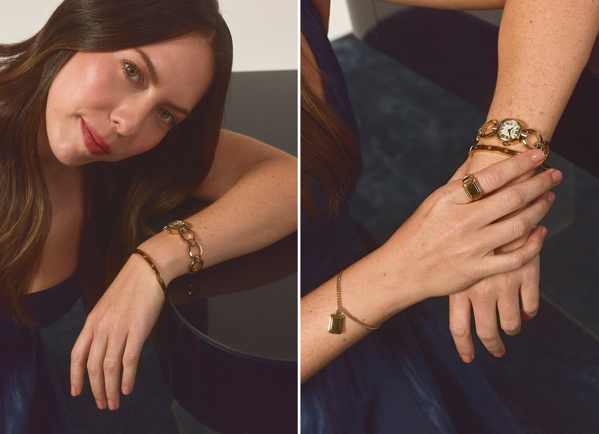 chichi offor and lauren eggertsen in fossil watches