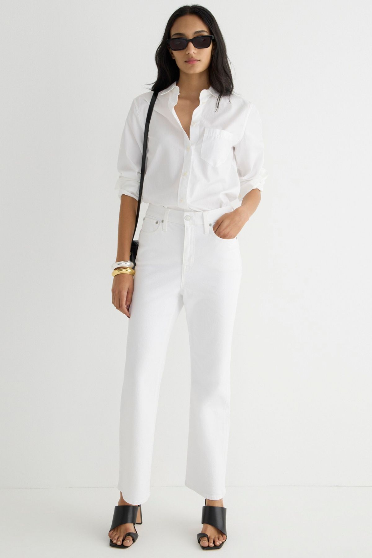 J.Crew Slim Demi-Boot Jean in White Wash