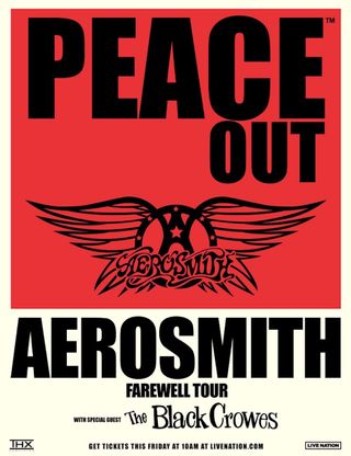 Aerosmith Peace Out tour poster