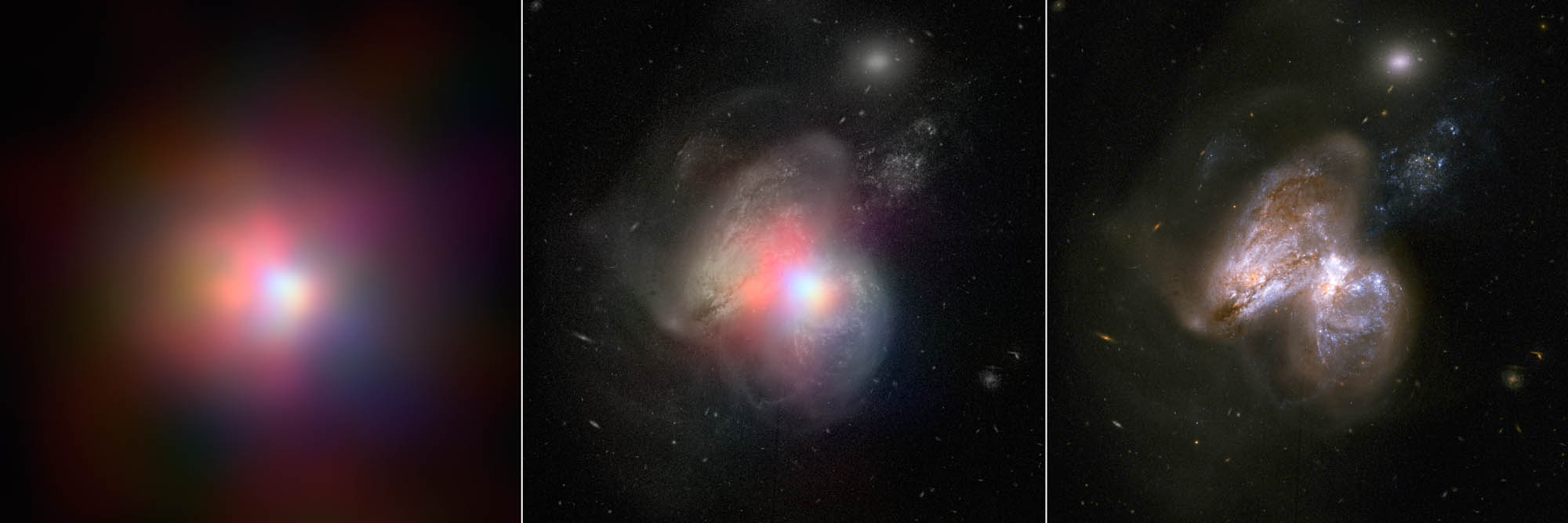 Monster Black Hole Caught Feeding in Galaxy Crash | Space