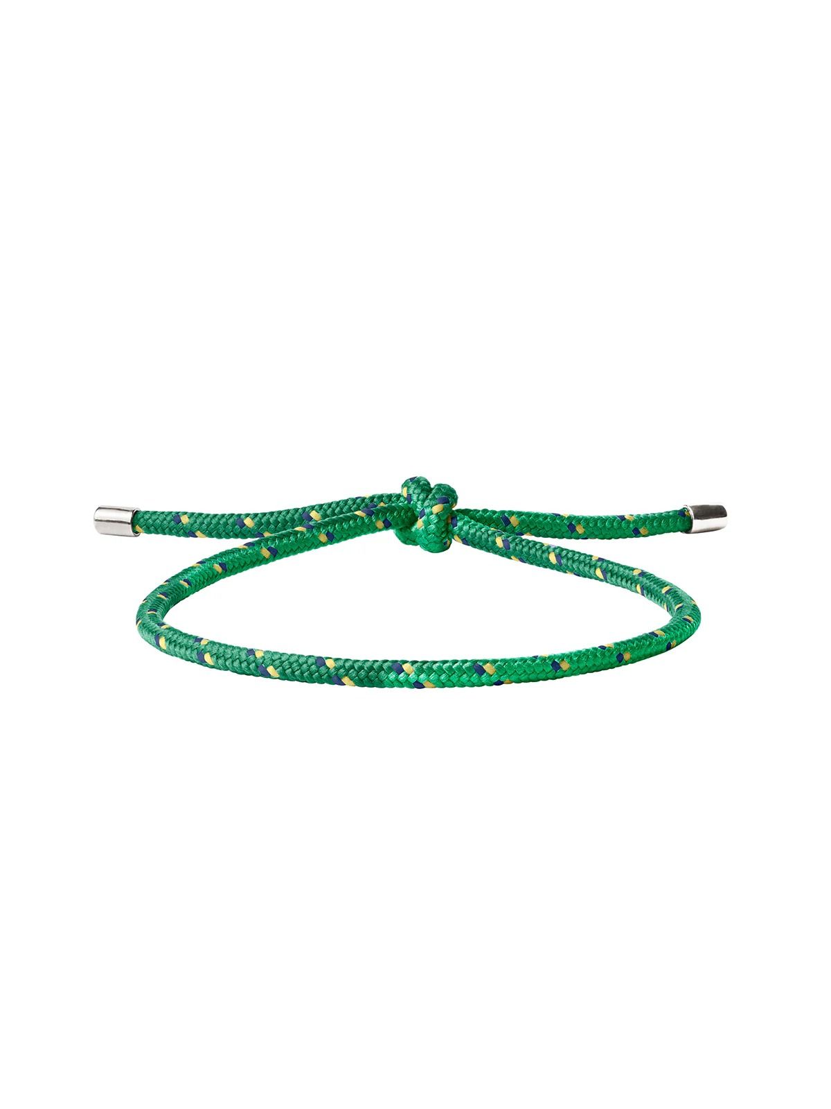 Paracord Vert Tie Anklet, Silver