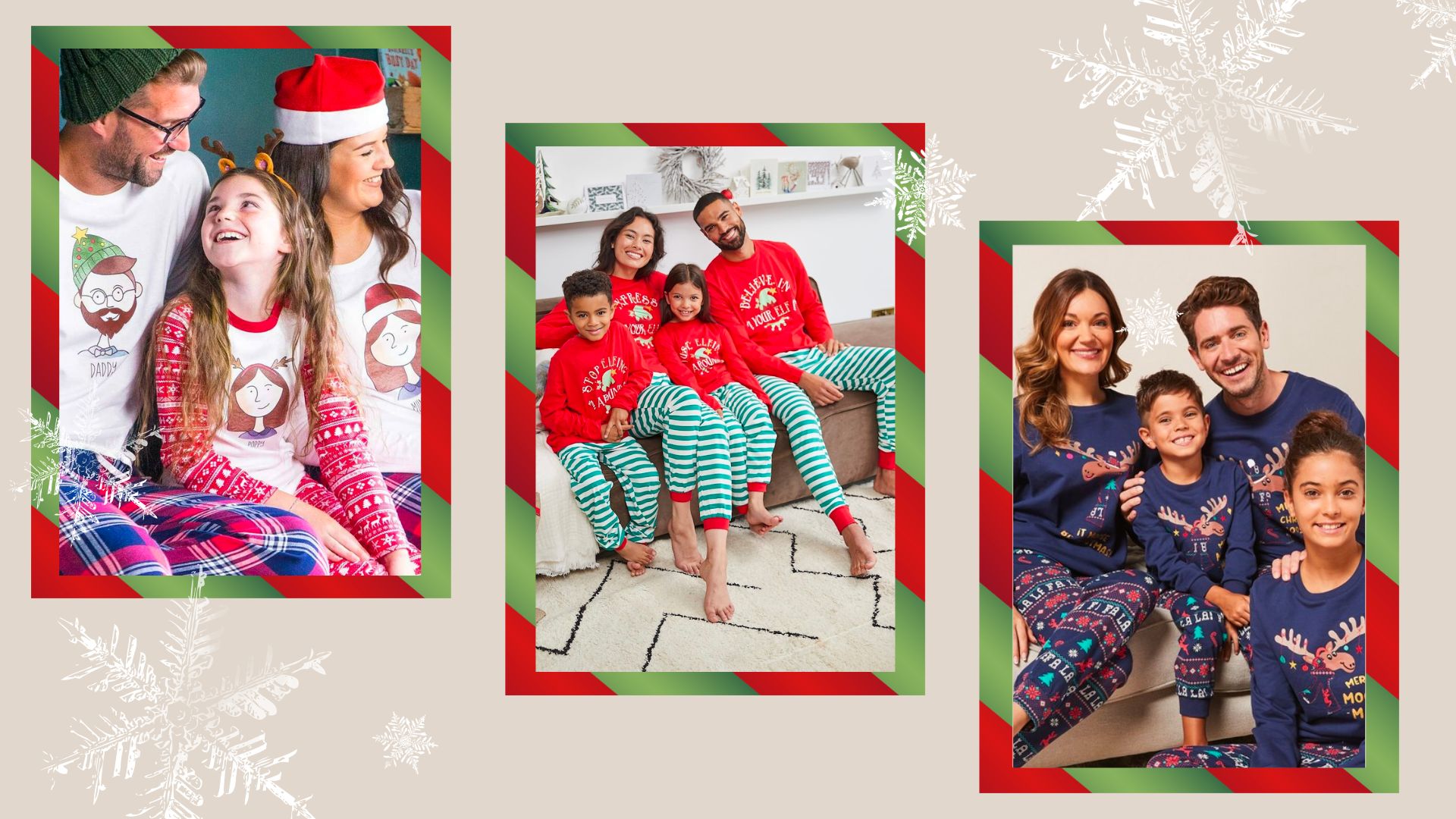Family Pajamas Matching Kids Merry Snowflake Mix It