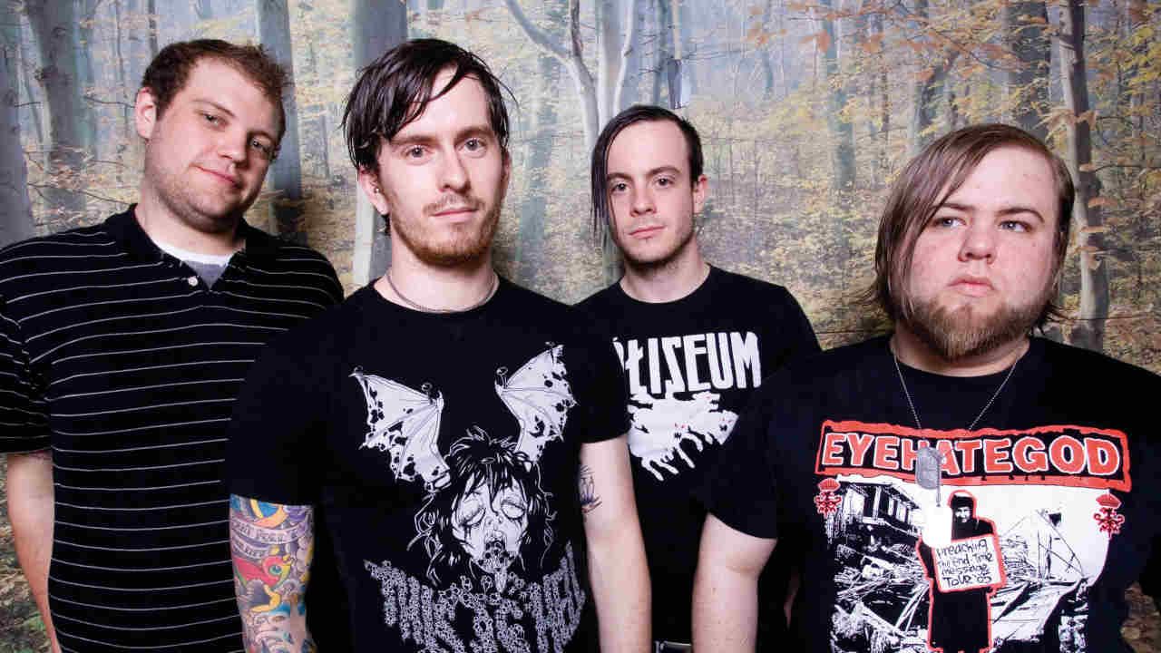 Cancer Bats posing for a photograph