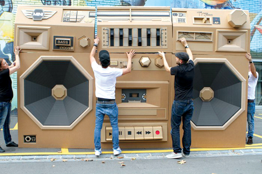 Bartek Elsner’s giant ghetto blaster needed to be moved to different locations over different days...