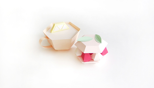 paper art food