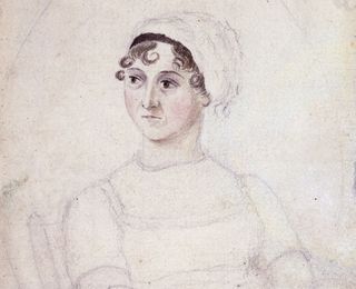 Portrait of Jane Austen by Cassandra Austen (about 1810).