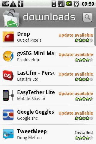Update android apps