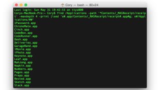 Mac Terminal Tip - List Your Apps