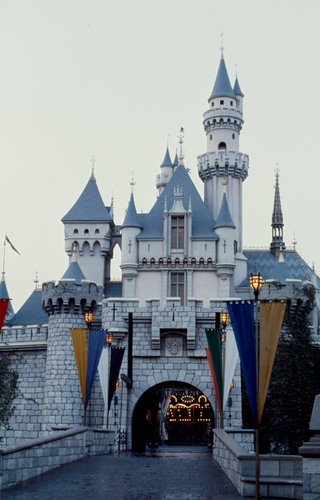 Anaheim, CA - 1973: Sleeping Beauty Castle appearing on the the ABC tv special 'Walt Disney: A Golden Anniversary Celebration', at Disneyland Park. (Photo by American Broadcasting Companies via Getty Images)