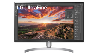 black and silver IPS monitor